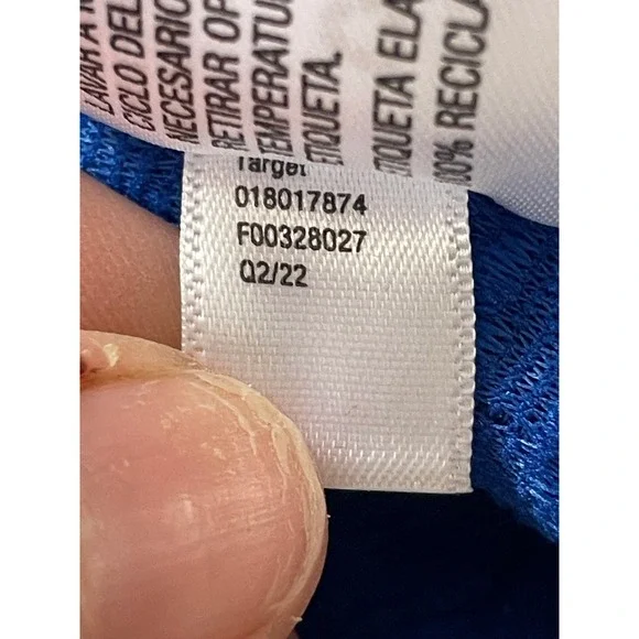 A New Day Royal Blue Textured Puff Sleeve Square Neck Top Women's Medium - Picture 7 of 9